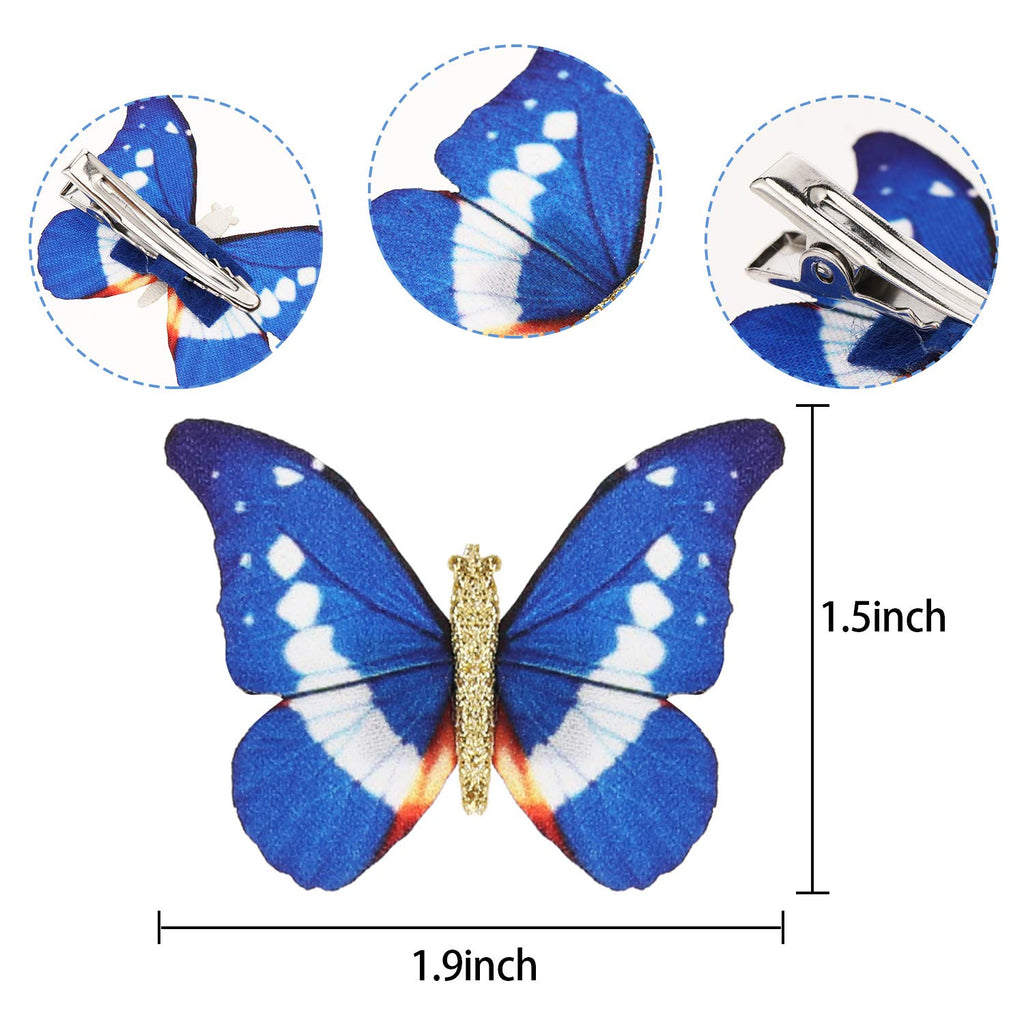 Boao 18 Pieces Glitter Butterfly Hair Clips for Girls Teens Women Hair Accessories (Bright Style)
