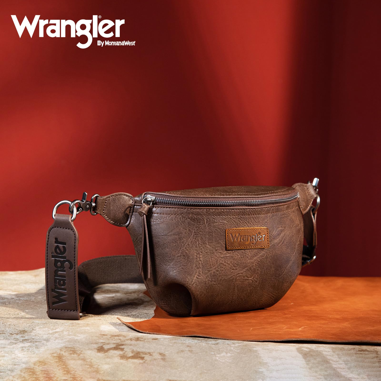Wrangler Crossbody Bags for Women Large Fanny Packs Bum Bag Travel Belt Bags Sling Purse