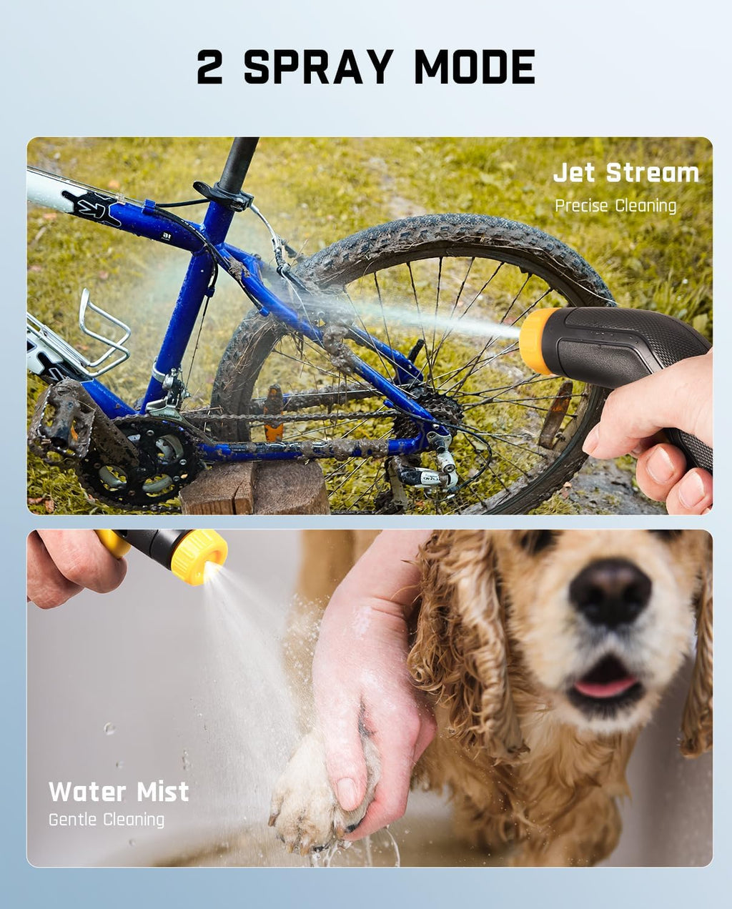 Fanttik NB8 Nano Portable Cordless Electric Sprayer w/2.1Gal Tank, Retractable Spray Head, 2600mAh Lithium Battery, IPX5, 72-98PSI, Portable Pressure Washer for Garden, Camping Shower and Pet Cleaning