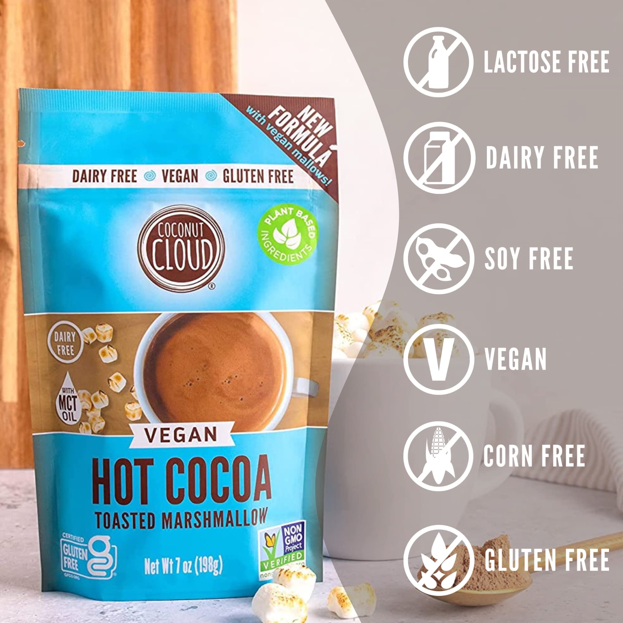Coconut Cloud: Vegan, Natural, Delicious, Creamy Chocolate | Made in Colorado from Premium Milk Powder (Non-GMO, Gluten Free), Winter Cocoa Bundle, 7oz Each (Original, Toasted Marshmallow & Peppermint)…