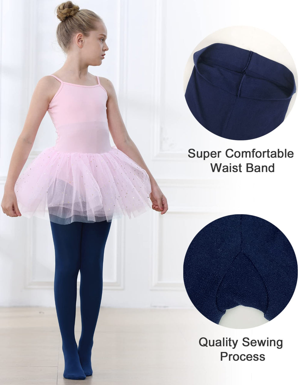 Stelle Girls Ballet Dance Students School Footed Tight (Toddler/Little Kid/Big Kid)