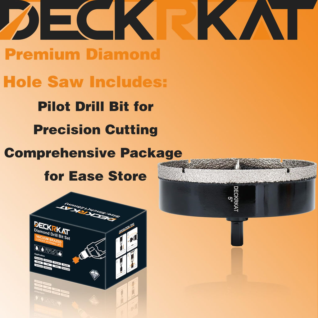 1 Inch Diamond Hole-Saw Bits with Pilot Drill Bit - 2pc 1" Diamond Tipped Tile Hole Saws with Guiding Bit Accurate Drilling for Porcelain Tile Ceramic Pottery Granite Stone Glass Bottles 25mm