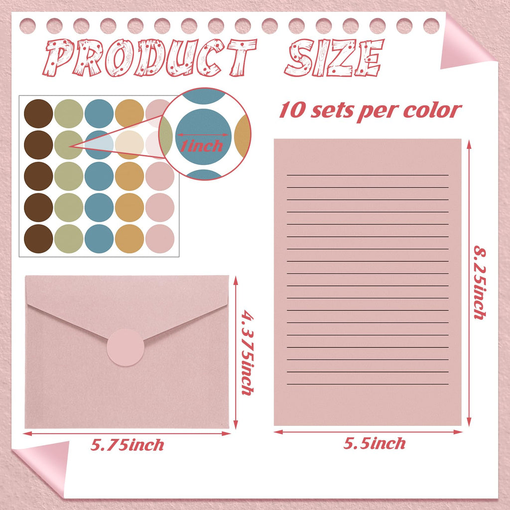 100 Pcs Stationery Lined Stationery Paper and Envelopes Set Includes 50 Letter Writing Paper and 50 Envelope for Office, 5.5 x 8.25 Inch(Blue)