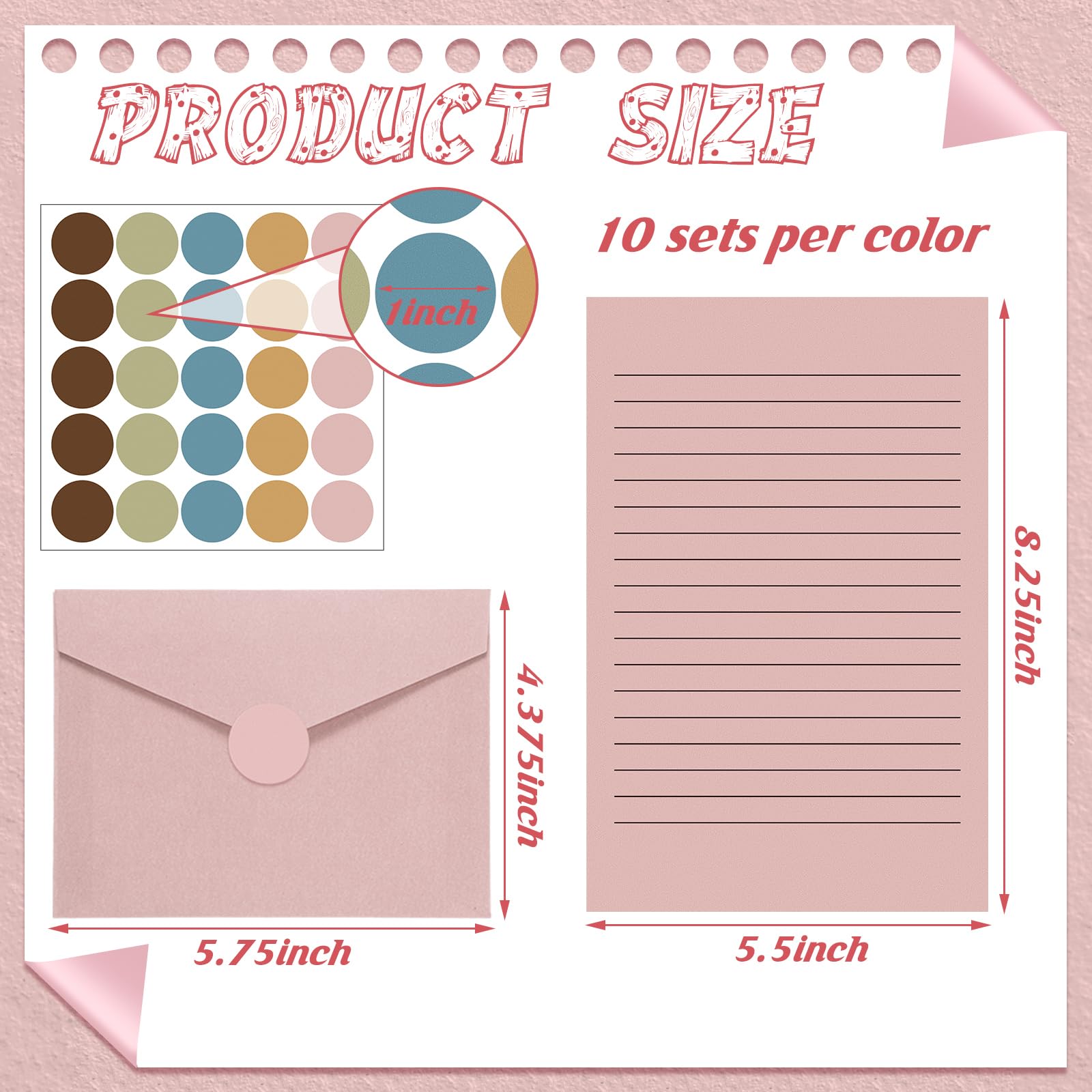 100 Pcs Stationery Lined Stationery Paper and Envelopes Set Includes 50 Letter Writing Paper and 50 Envelope for Office, 5.5 x 8.25 Inch(Blue)