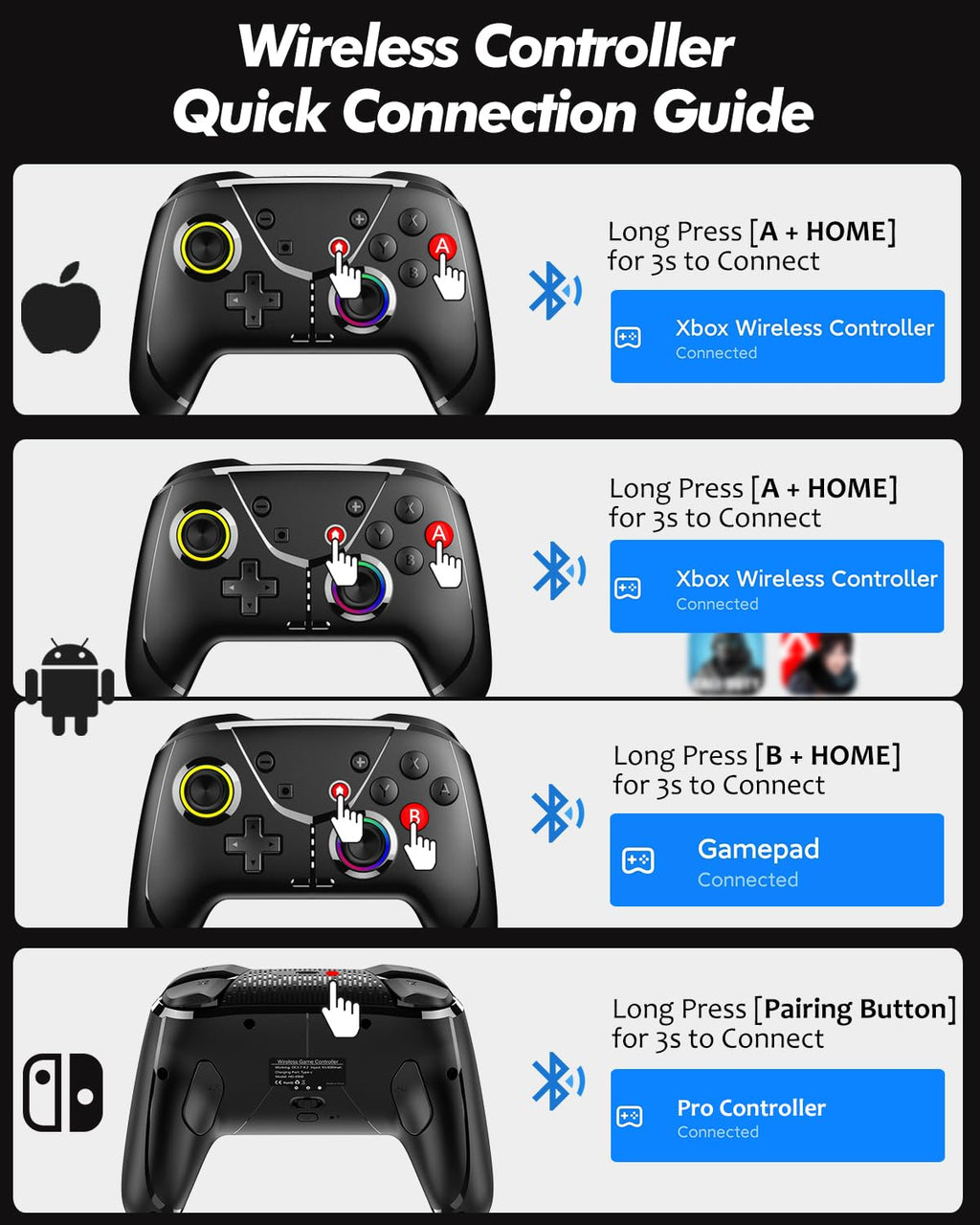 GMBACK Wireless Switch 2 Controller for Nintendo Switch 2/Switch/Lite/OLED