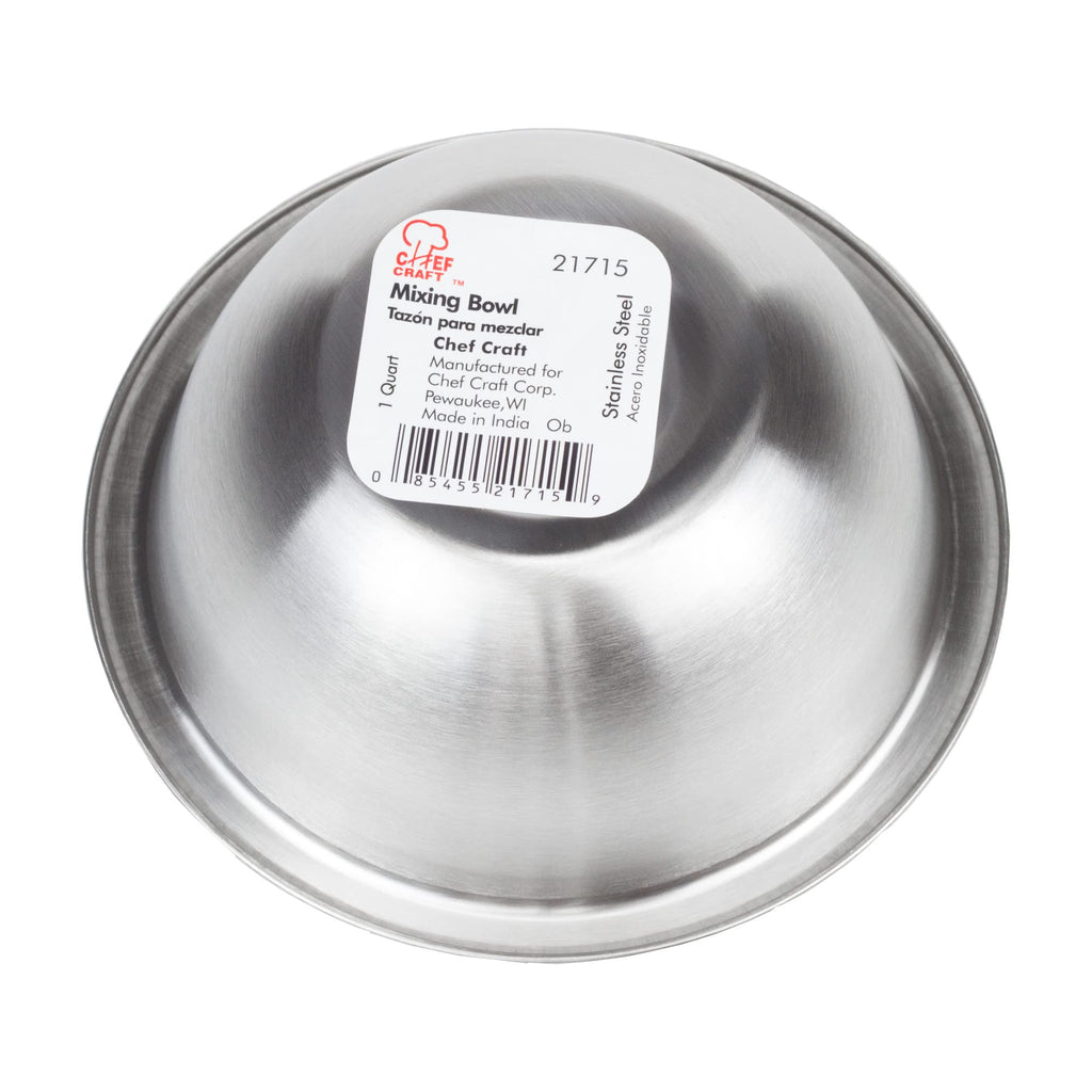 Chef Craft Brushed Mixing Bowl, 1.5-Quart, Stainless Steel