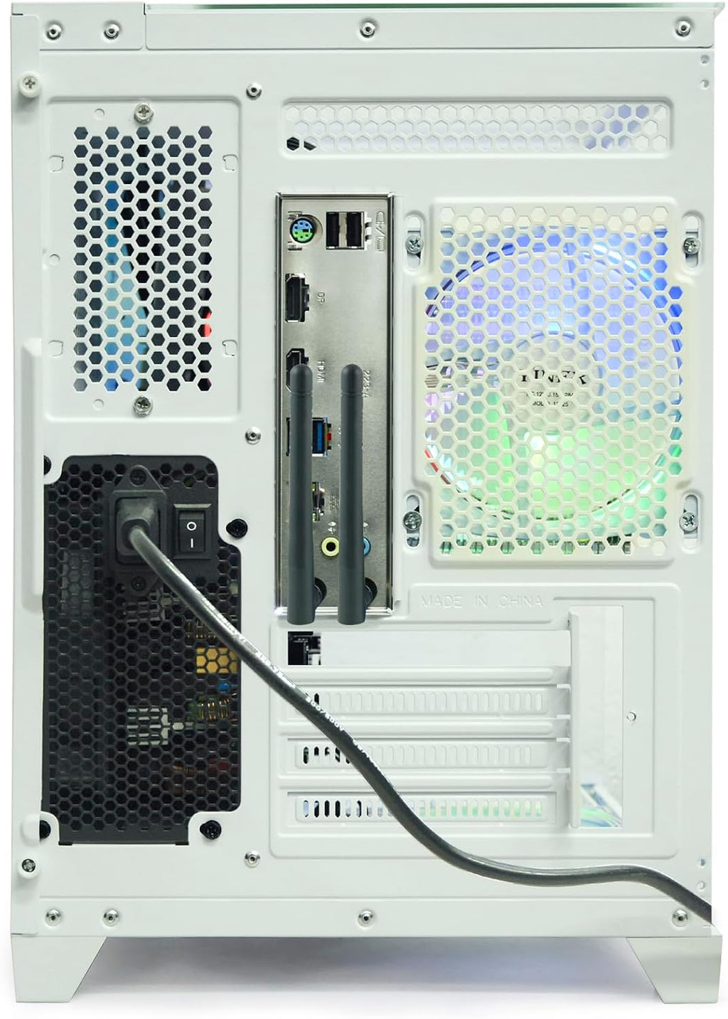 LXZ Desktop PC Computer AMD Ryzen 5 5600G 6 core 3.9GHz, 16G DDR4 RAM, 512G NVME SSD, Tower Computer for Gaming, Home and Office (White)