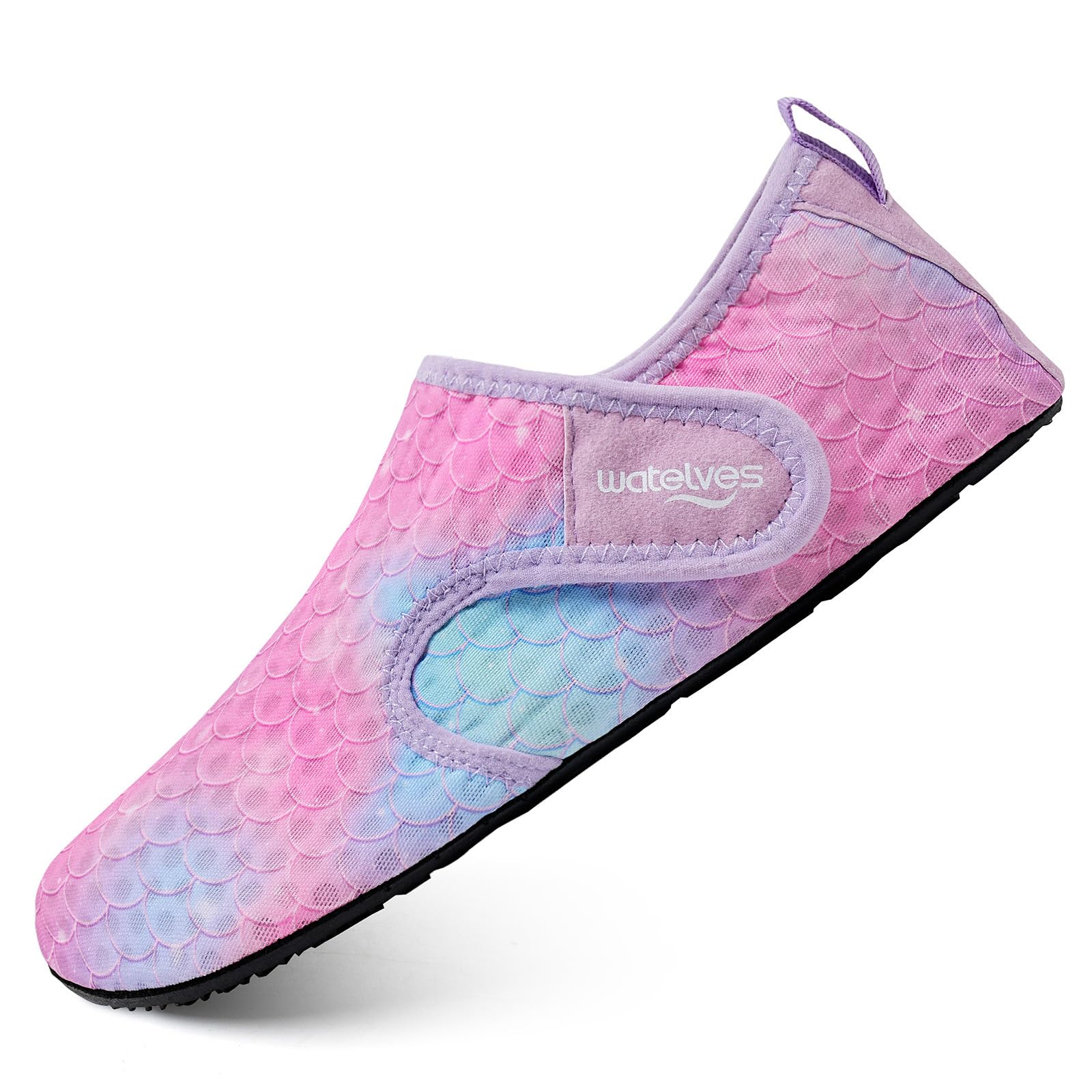 WateLves Water Shoes for Women Men Swim Beach Aqua Socks Quick Dry Barefoot House Slippers Travel Shoes with Adjustable Magic Tape for Pool Diving Boating Yoga Surf