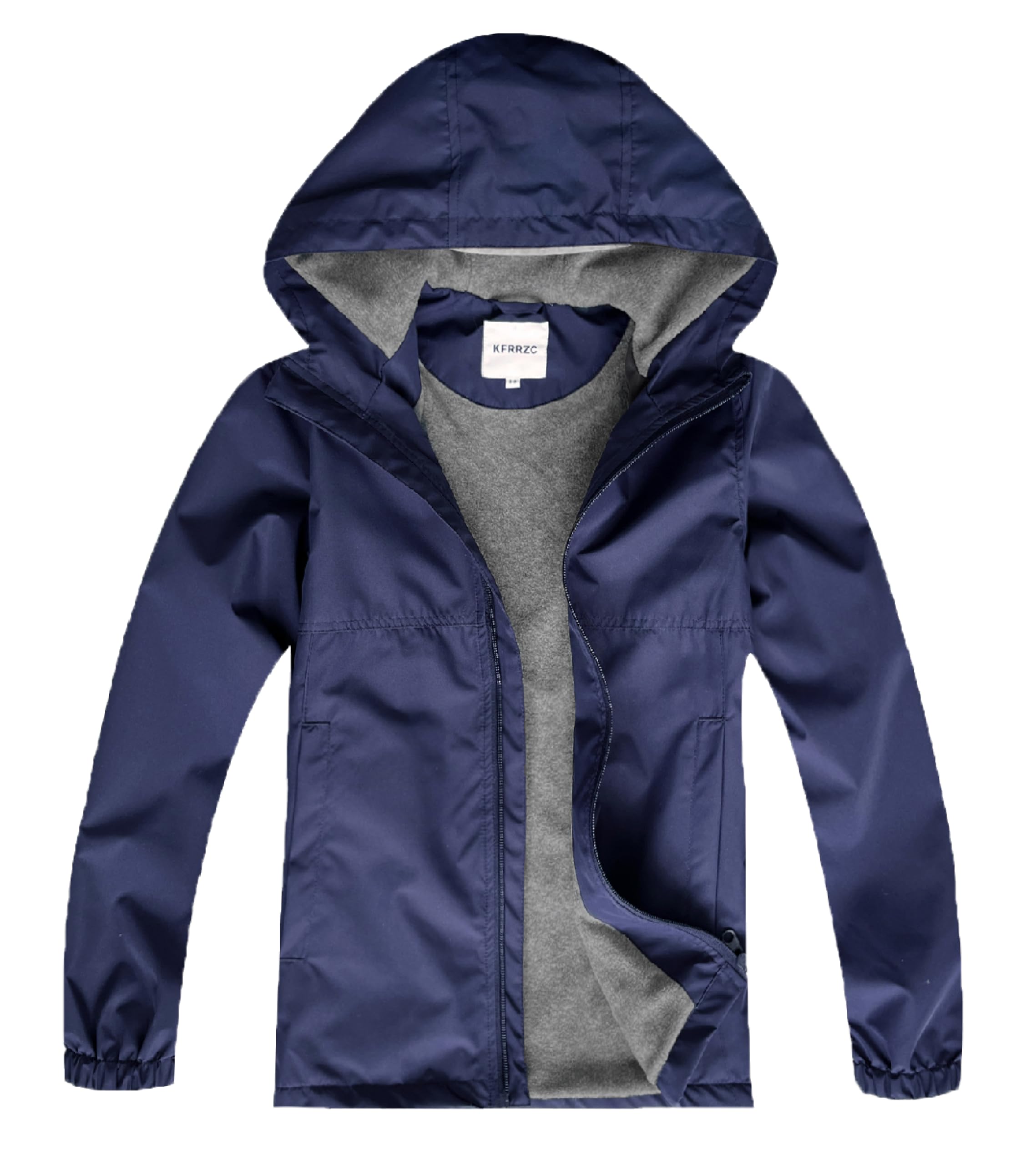 Boys Girls Rain Jackets Waterproof Hooded Fleece Raincoats Lightweight Windbreakers for Kids