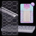 BTArtbox Nail Adhesive Tabs for Press On Nails - 10 Sheets 15 Sizes Ultra Thin & Waterproof Nail Stickers for Fake Nails, 300PCS Double Sided Jelly Nail Sticky Tabs for Manicure