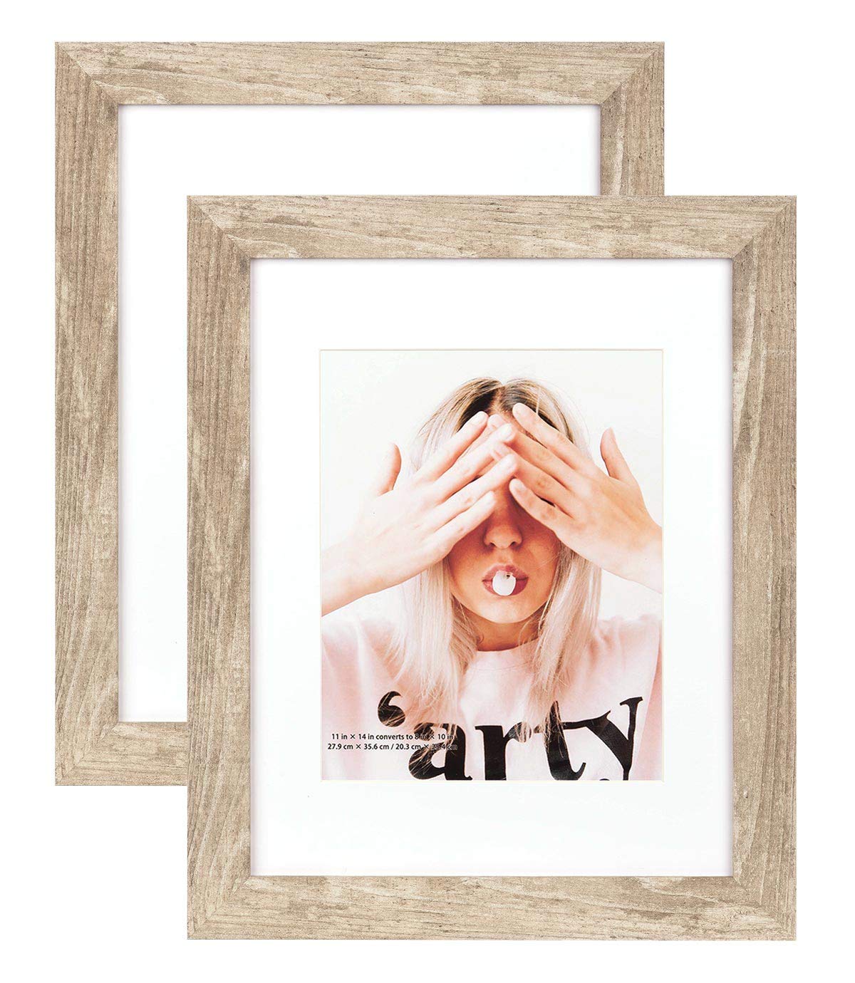 5x7 Picture Frame Gold, Display 5x7 without Mat or 4x6 with Mat, Wall Gallery Photo Frames