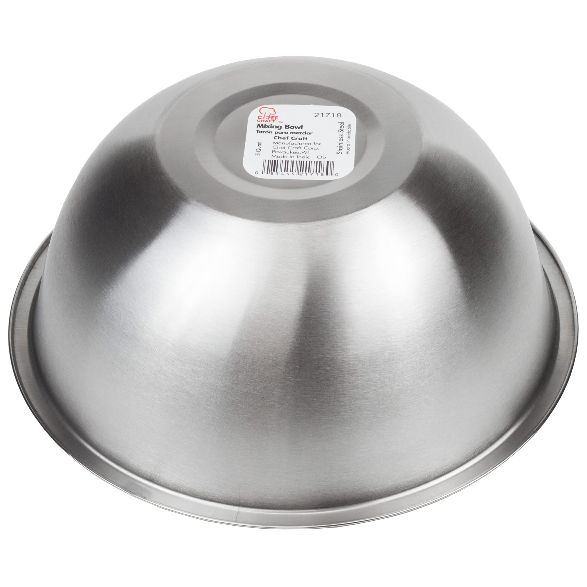 Chef Craft Brushed Mixing Bowl, 1.5-Quart, Stainless Steel