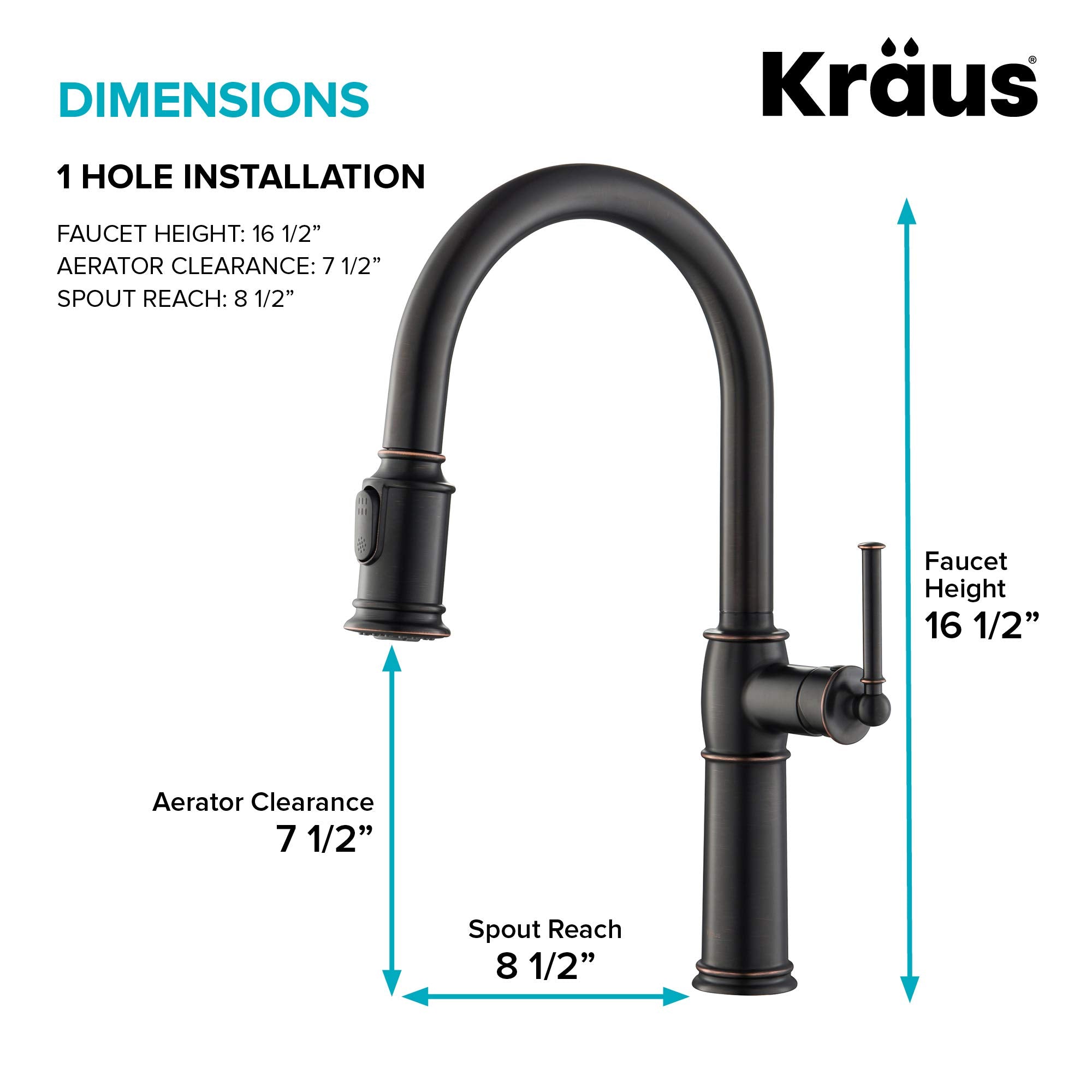KRAUS Allyn Transitional Bridge Kitchen Faucet with Pull-Down Sprayhead in Brushed Gold, KPF-3121BG
