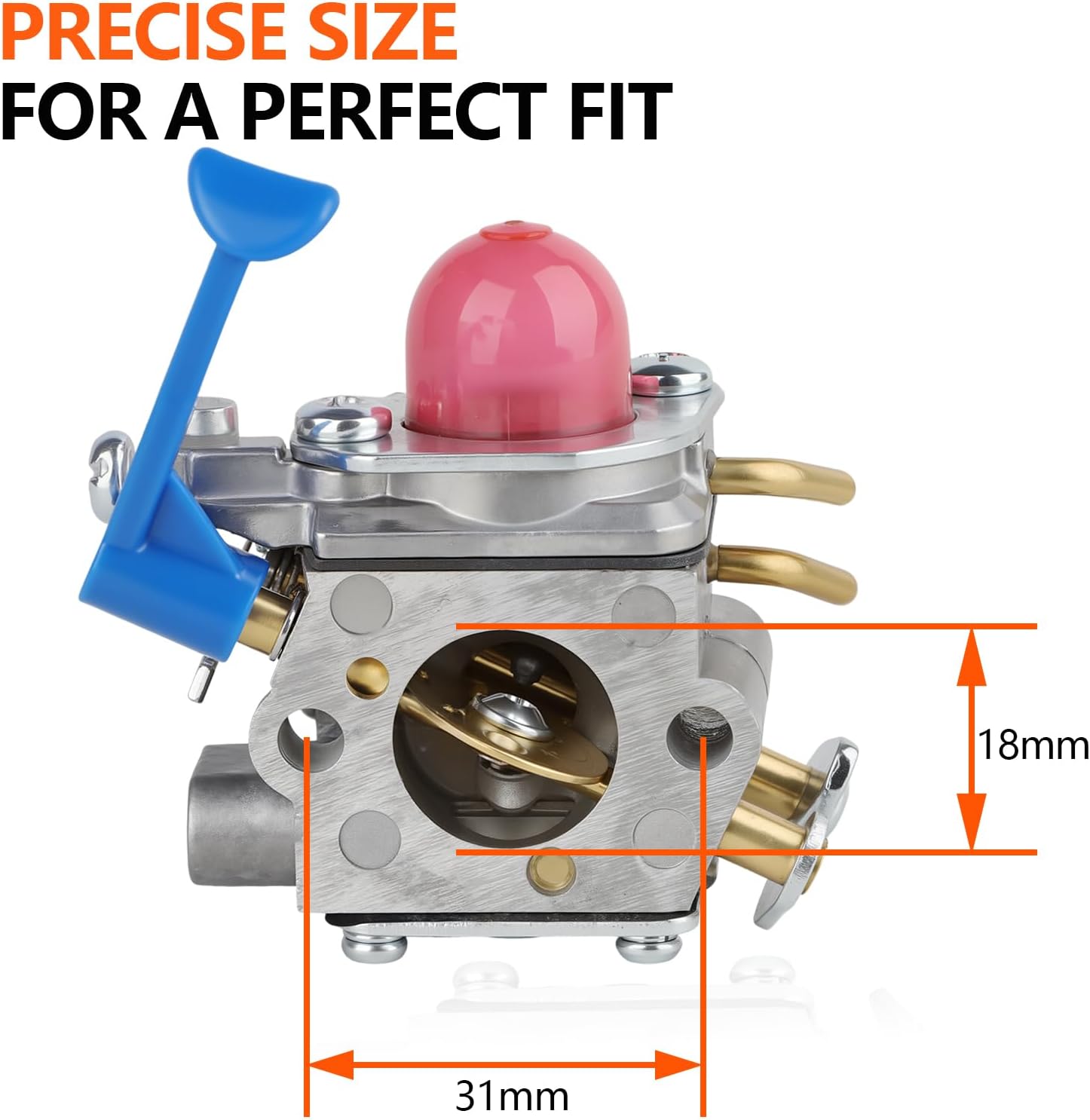HUZTL 128LD Carburetor Tune Up Kit for Husqvarna 128CD 128L 125L 128LX Gas Trimmer Replaces 545081848 with Air Filter Fuel Line Kit