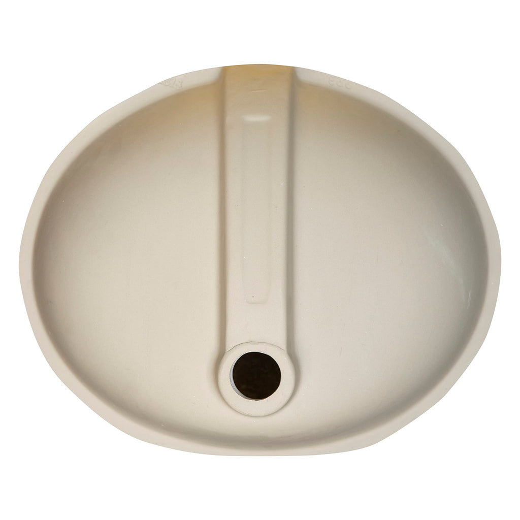 MSI 17.0” (L) x 14.125” (W) x 7.75” (H) Oval Porcelain Ceramic Undermount Bathroom Vanity Vessel Sink, White