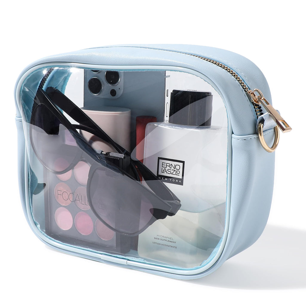 TOBVZOO Clear Bag Stadium Approved, Crossbody Transparent Bag for Concerts Sports Events, Purses for Men & Women
