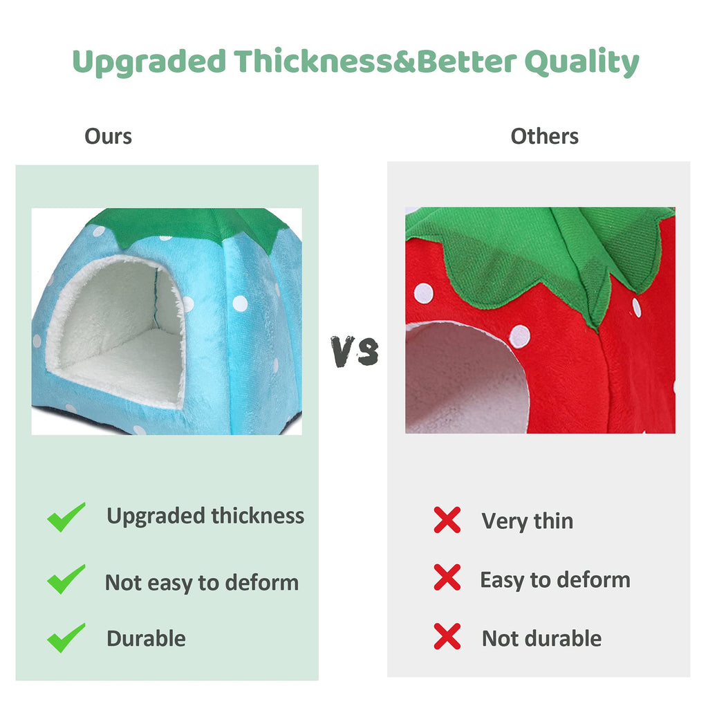Guinea Pig Hideout Bed Dwarf Rabbit House Cave Accessories Cozy Hide-Out for Little Bunny Hedgehog Ferret Chinchilla&Other Small Animals