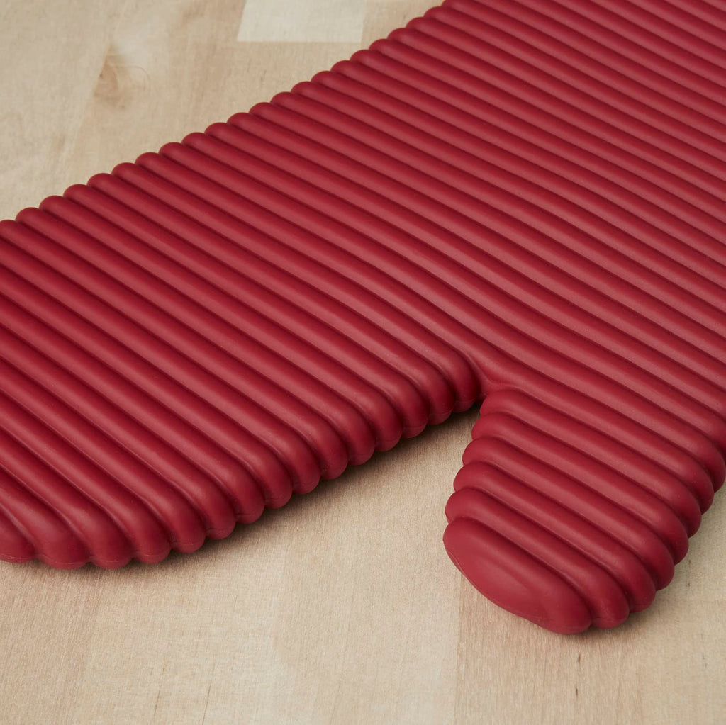 KITCHENAID Ribbed Soft Silicone Oven Mitt 2-Pack Set, 7.5"x13", Aqua Sky