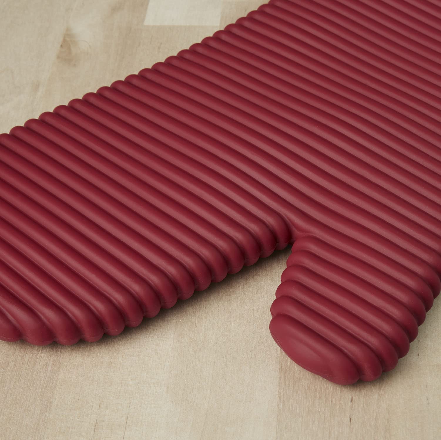 KITCHENAID Ribbed Soft Silicone Oven Mitt 2-Pack Set, 7.5"x13", Aqua Sky