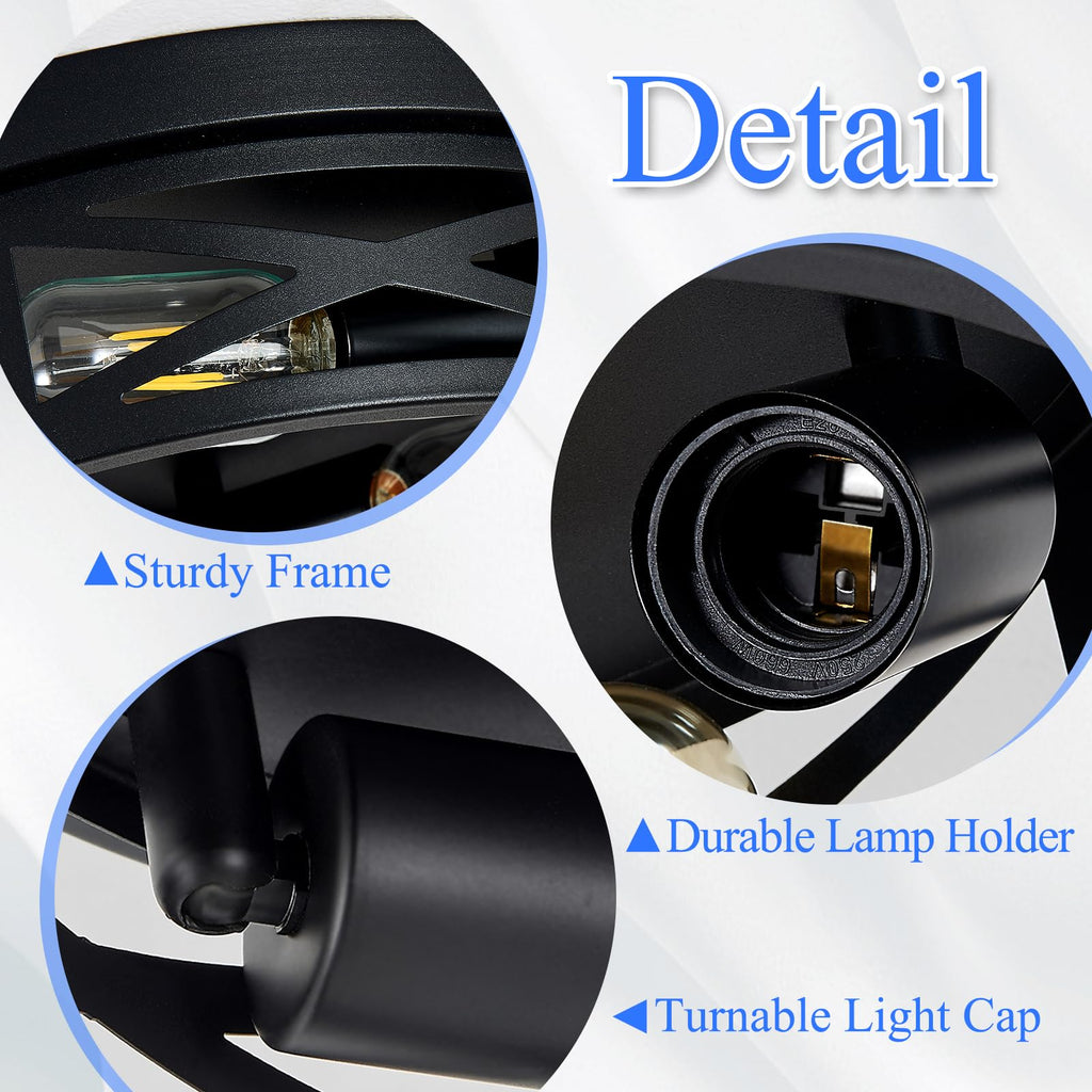 SKEJAO Flush Mount Ceiling Light Fixture,Black 2-Light Hallway Light Fixtures Ceiling,Light Fixtures Ceiling Mount for Farmhouse,Kitchen,Hall,Bedroom,Bathroom (2 Pack)
