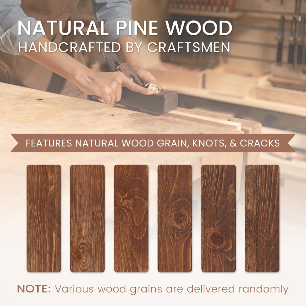 G GOOD GAIN Fireplace Mantel 54inch - Handmade Rustic Wood Mantel for Over Fireplace | Wall Mounted Floating Mantle Shelves for Living Room Decor(Chocolate, 54Lx5Hx8D)