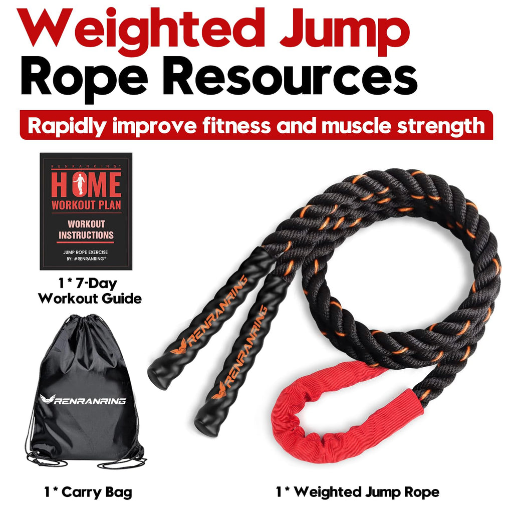 Weighted Jump Rope for Men and Women, 3lb 4lb 5lb Adult Heavy Skipping Rope, Jumprope for Fitness,Workout Equipment, Fitness Equipment for Home Gym Exercise,Improve Strength and Building Muscle