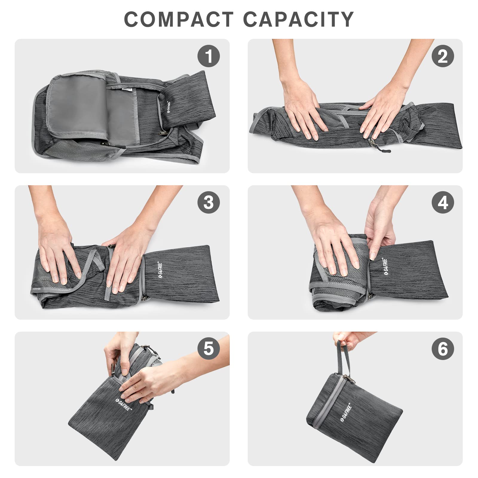 G4Free 10L/15L Hiking Backpack Lightweight Packable Hiking Daypack Small Travel Outdoor Foldable Shoulder Bag