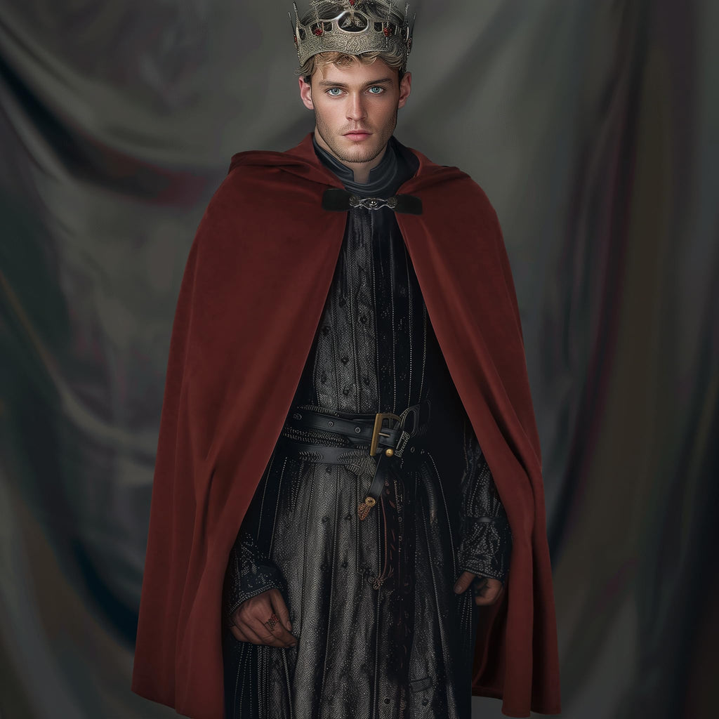 JEGERMIG Medieval Hooded Cloak Halloween Renaissance Costume