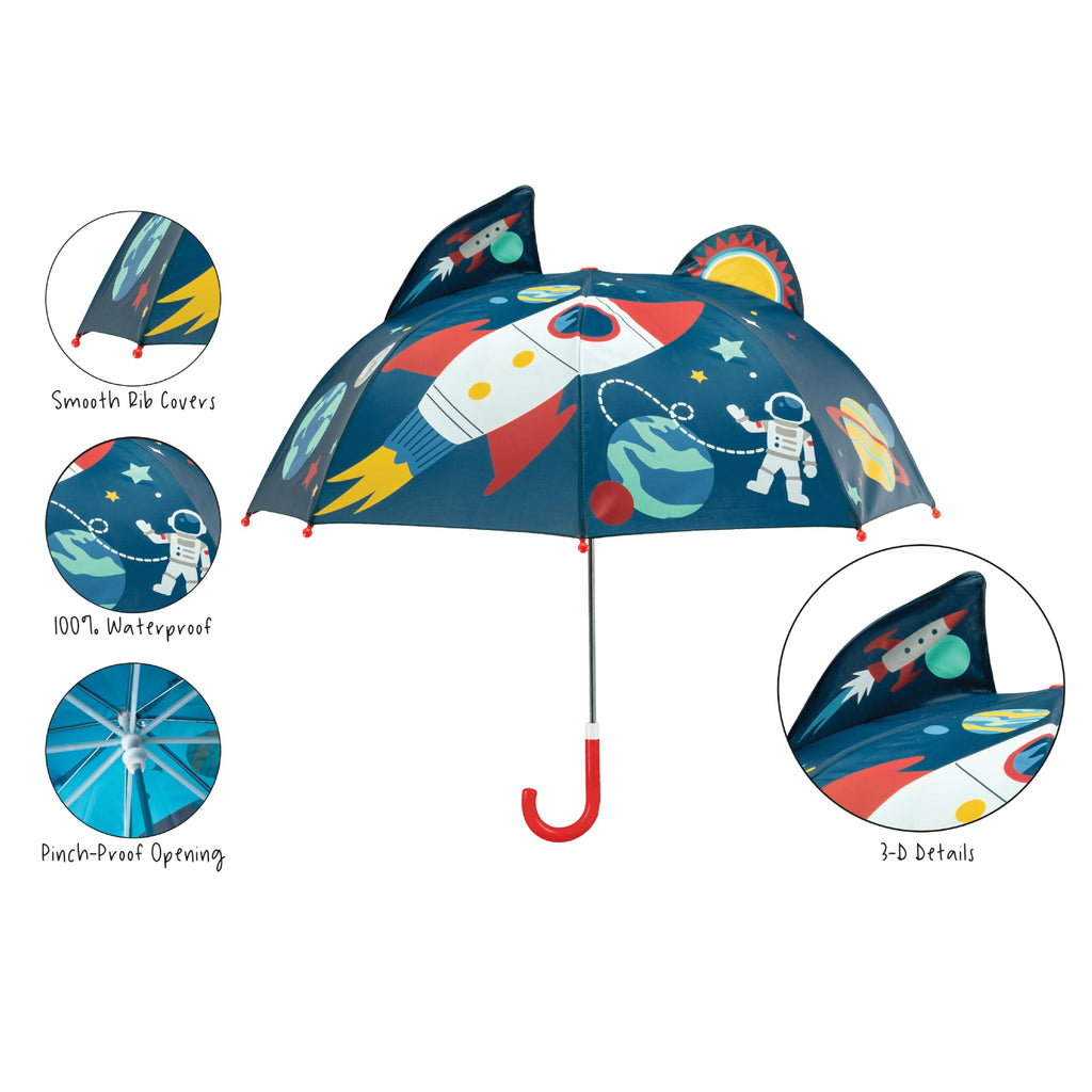 Stephen Joseph, 3D Pop Up Kids Umbrella, Cute Animals & Toddler Rain Umbrella Lightweight Easy Grip Handle for Boys Girls Ages 3-8