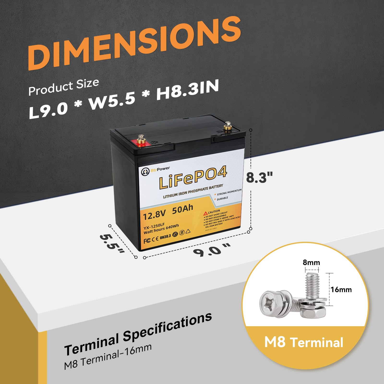 12V Lithium Battery,5000+ Deep Cycle LiFePO4 Battery with Built-in 100A BMS fit for Home Storage,Trolling Motor,RV,Off-Grid System,Solar Power System,Marine (2PACK-12V100AH)
