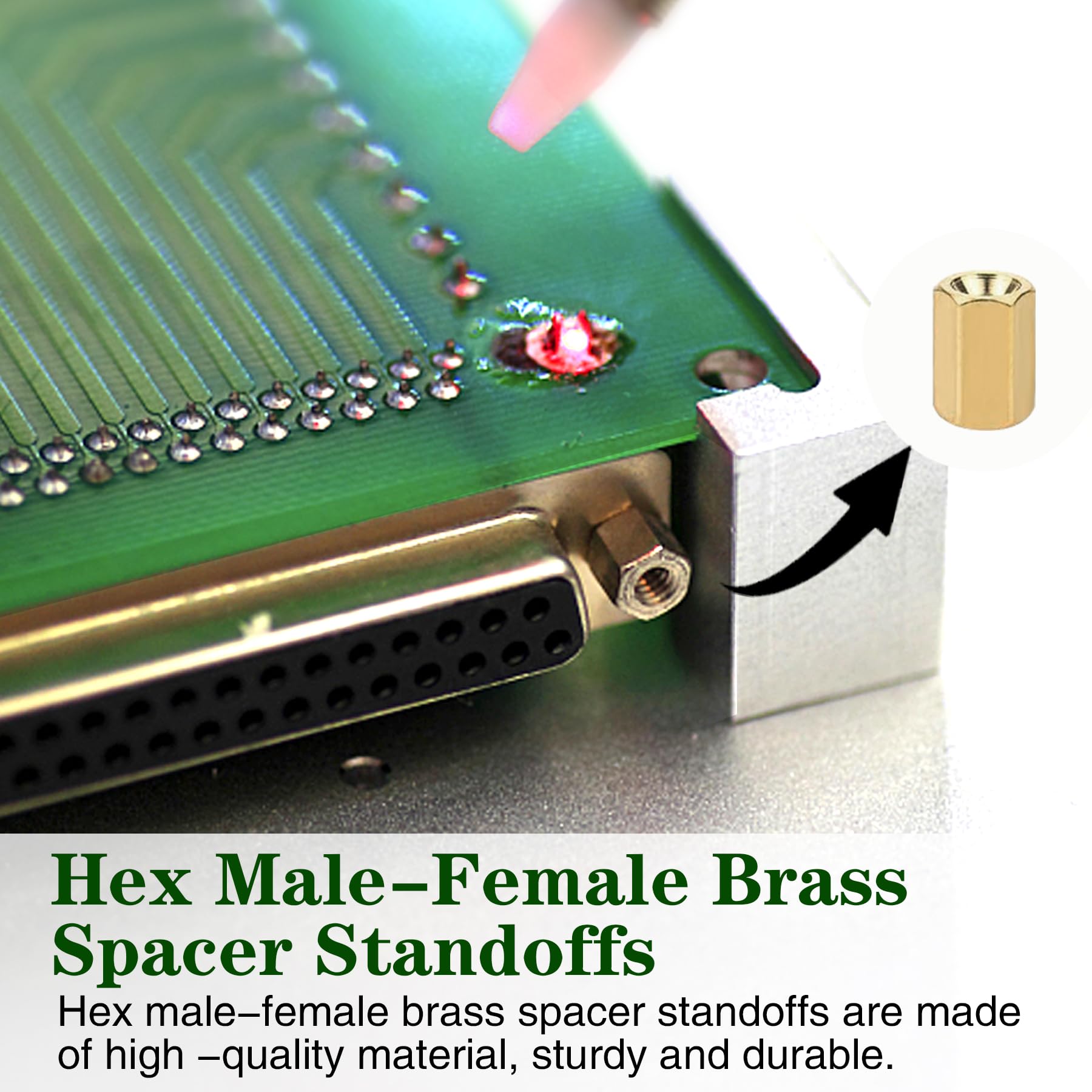 400Pcs M2 Motherboard Standoffs&Screws&Nuts Kit, Hex Male-Female Brass Spacer Standoffs, Laptop Screws for DIY Computer Build, Electronic Projects, Raspberry Pi, Circuit Board etc.