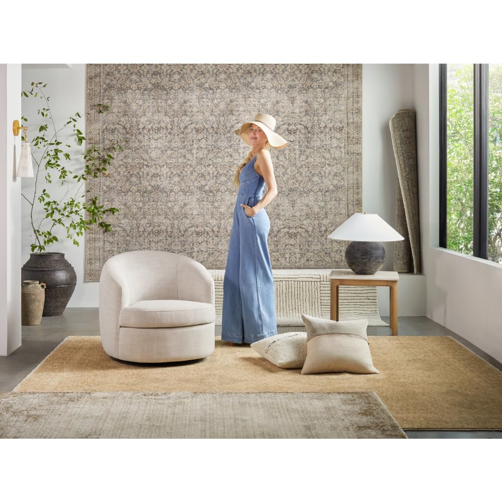 Livabliss x Galey Alix Maria Elena III Vintage Medallion Area Rug, 5'3" x 7' (5' x 7'), Brown