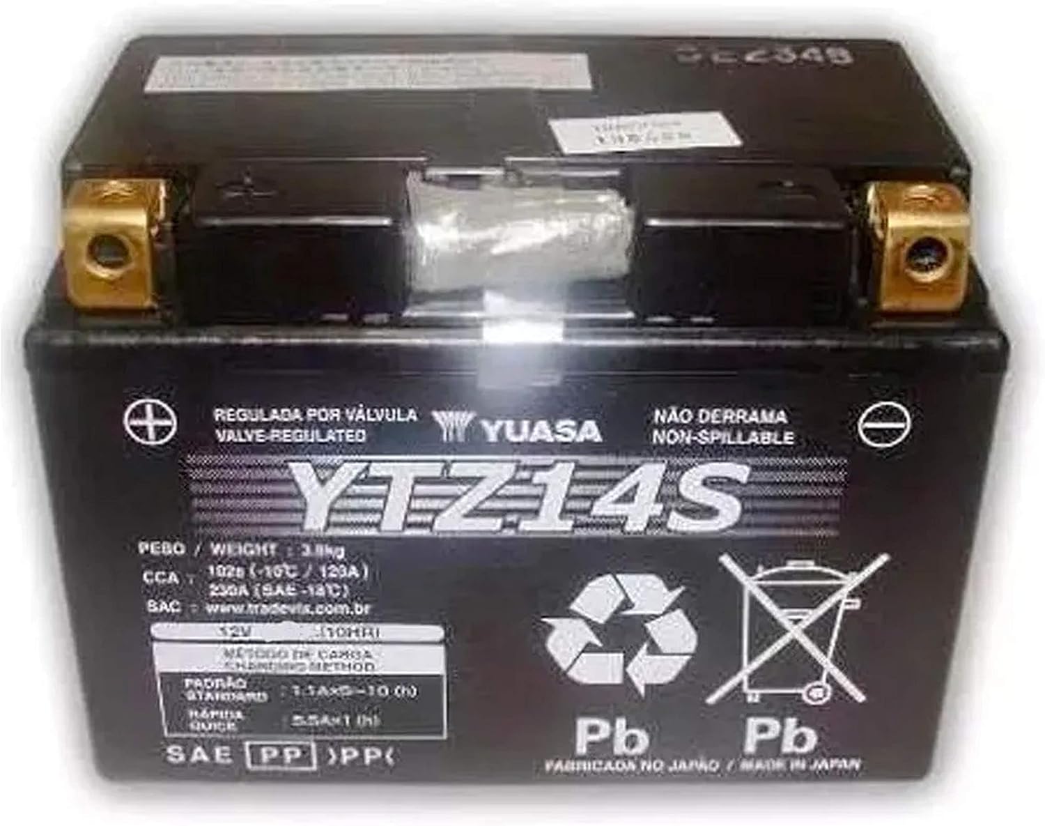 Yuasa YUAM72Z14 YTZ14S Factory Activated YTZ High Performance AGM Battery