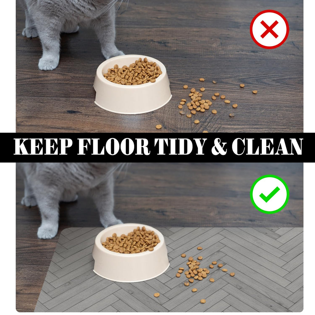 Dog Food Mats for Floors Absorbent, Pet Cat Food Mat - Quick Dry Dog Bowl Mats for Food and Water, Eco-Friendly Boho Pet Supplies