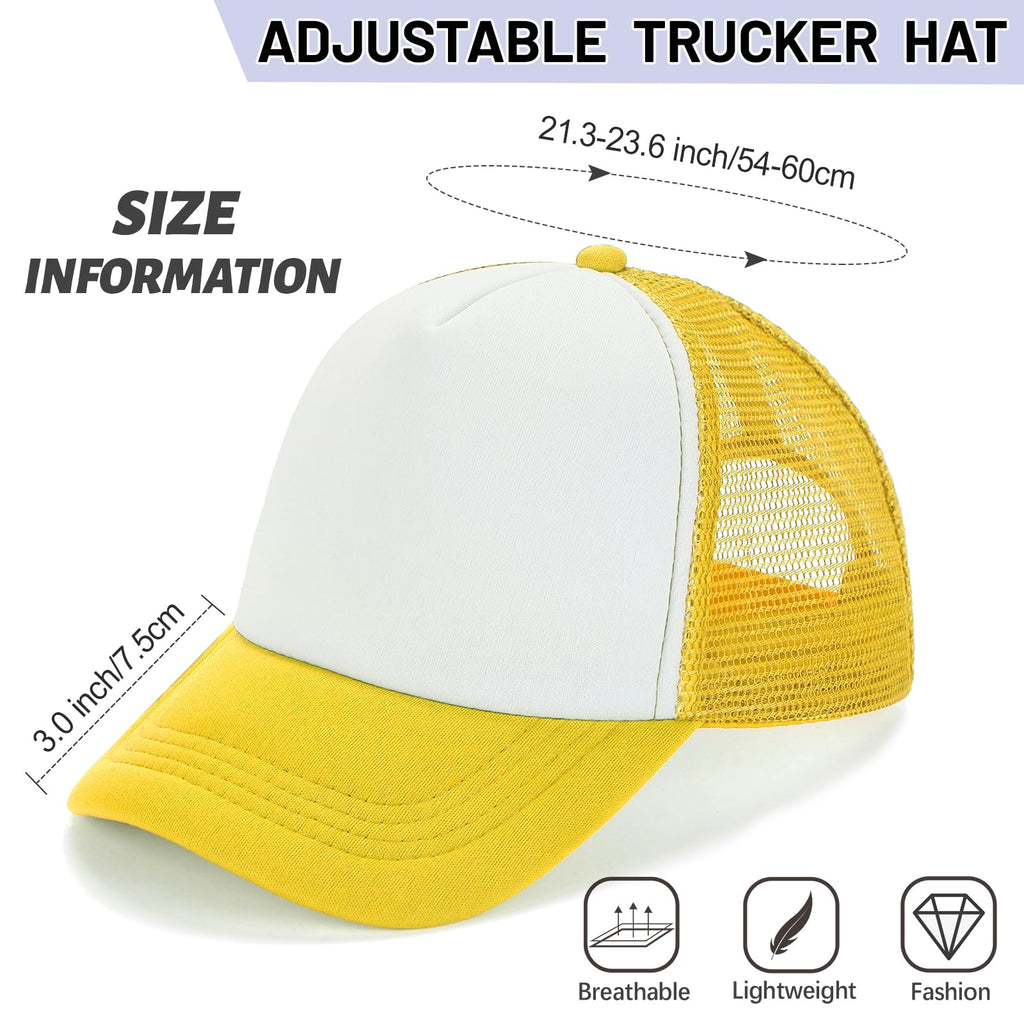 Ultrafun 10 Pack Trucker Hat Mesh Sublimation Blank Hats Adjustable Baseball Caps Hats for Men Women