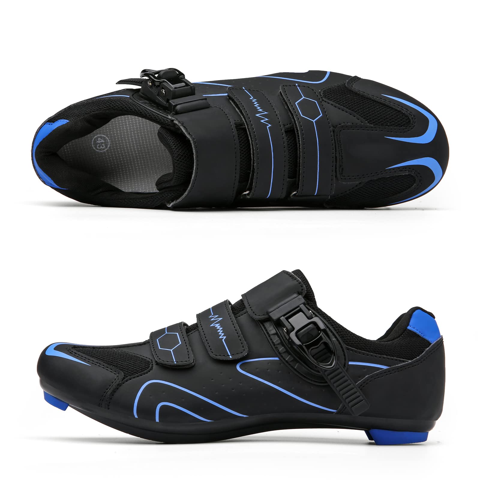 Mens Womens Cycling Shoes Compatible with Peloton Indoor Bicycle Pedals Clip in Road Bike Shoes Pre-Installed with Look Delta Cleats