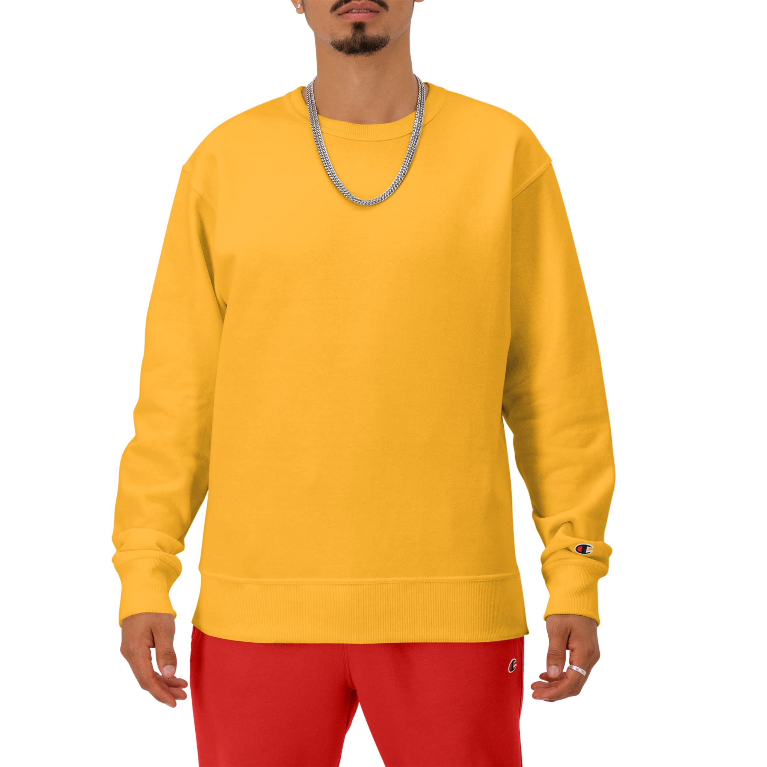 Champion Men's Men's Crewneck Fleece Sweatshirt, Standard Fit, Midweight, C Logo, Available in Regular and Big & Tall