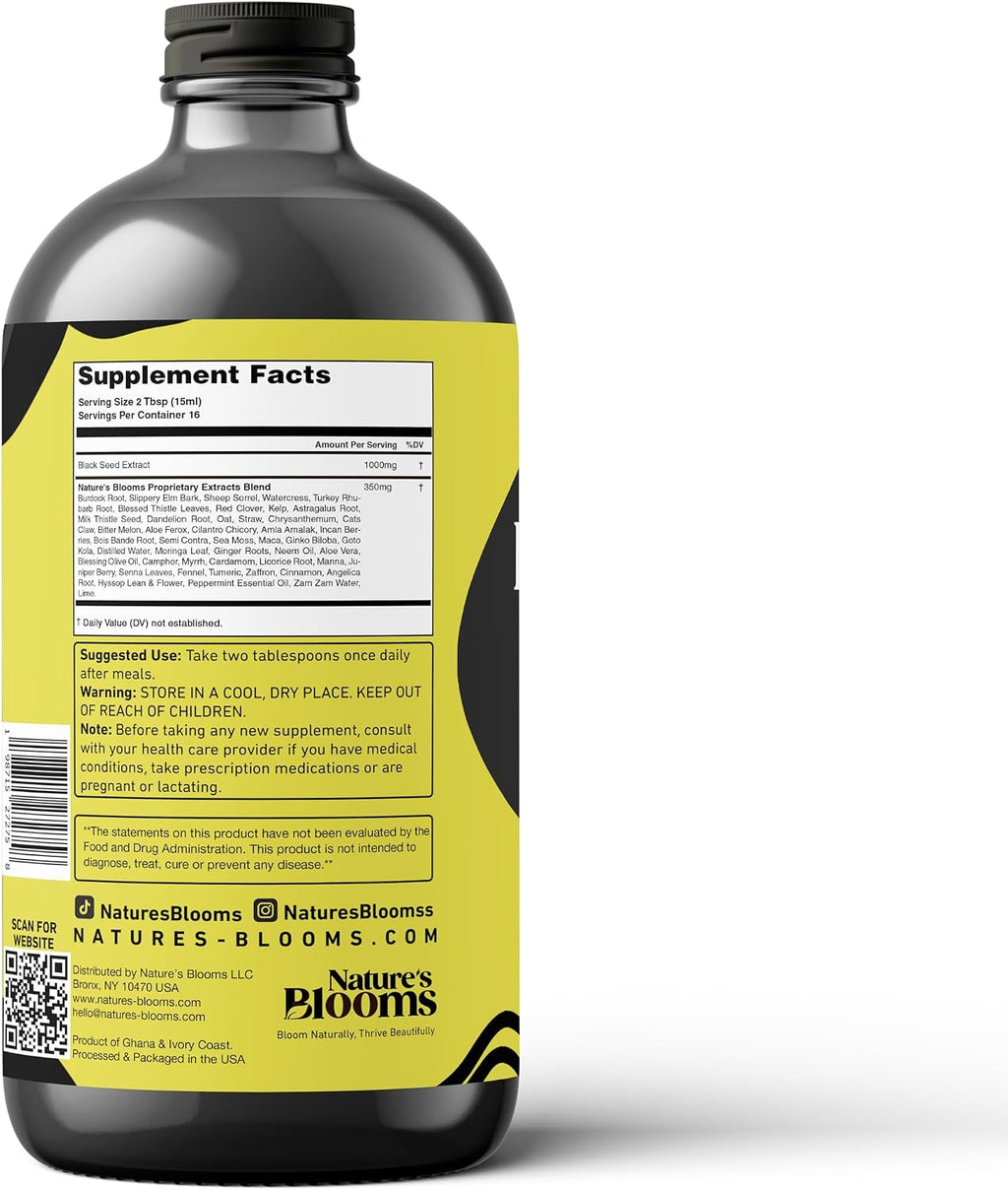 Nature's Blooms Soursop & Black Seed Bitters Bundle, 16 oz Each, 2 Bottles