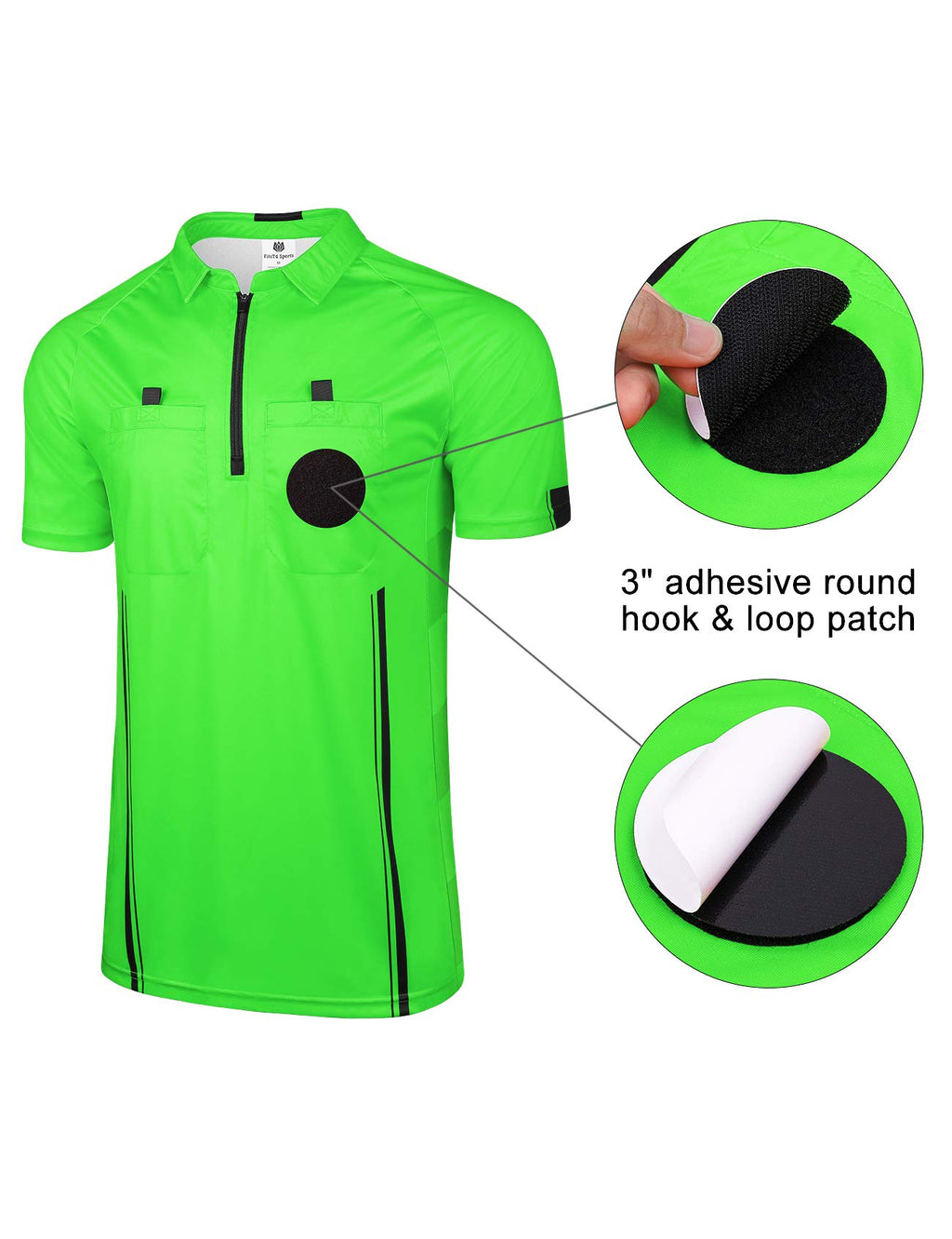 FitsT4 Sports Pro Soccer Referee Jersey Short Sleeve Ref Shirts