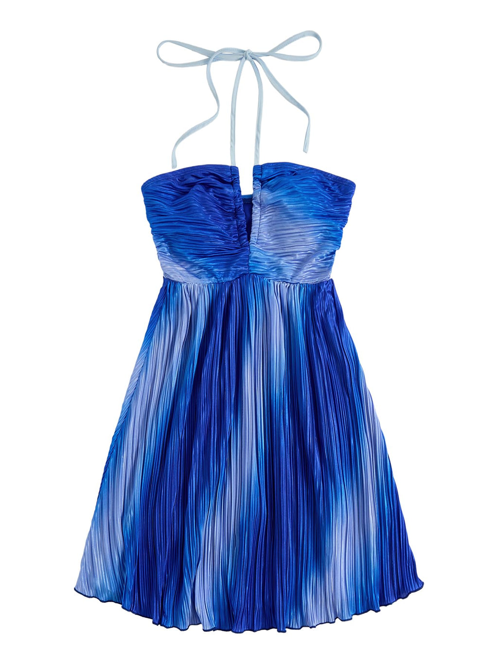 SOLY HUX Women's Tie Dye Cami Dress Halter Backless Sleeveless A Line Short Summer Dresses Sundress