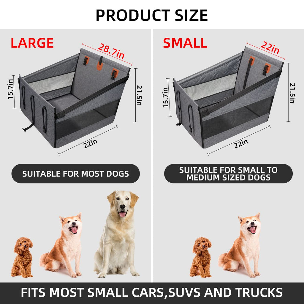 TKYZ Medium Dog Car Seat,Back Seat Extender for Dogs,Waterproof Large Dog Seat Cover for Backseat, Pet Bed for Car Hammock(Black-s)