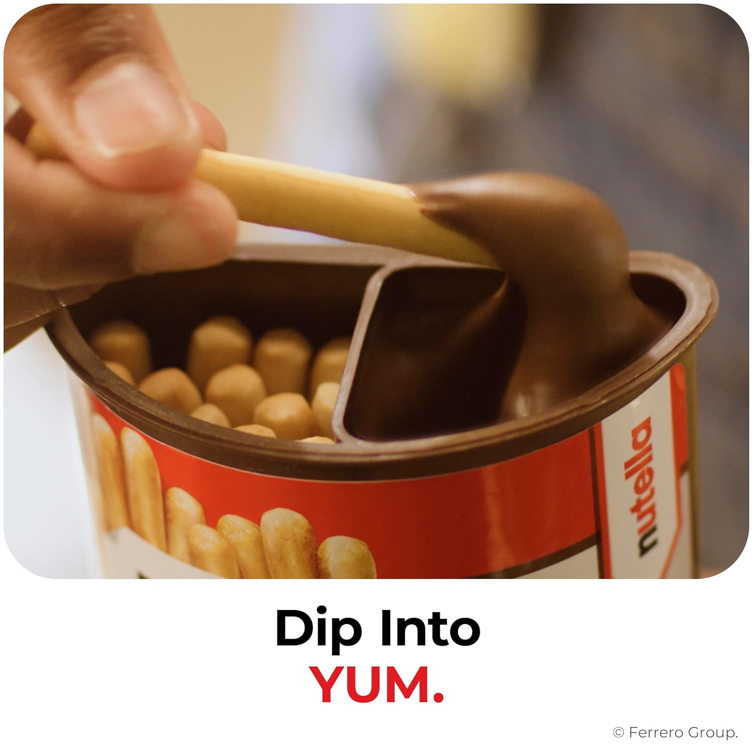 Nutella & GO! Chocolate Hazelnut Spread with Cocoa + Breadsticks, 24 Bulk Snack Packs, 1.8 oz Each