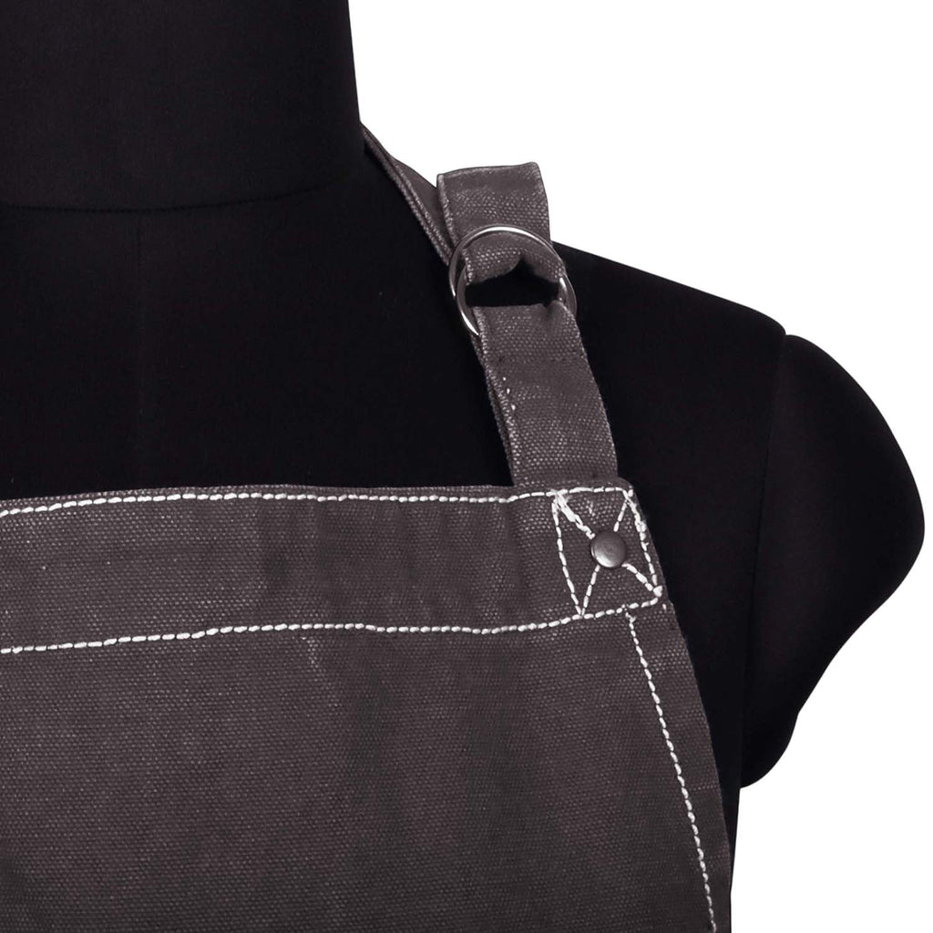 AMOUR INFINI Cotton Aprons for Women with Pocket, Adjustable Strap & Waist Ties - Washable Aprons for Baking, Cooking, Gardening (27.5 x 33 Inches - Blooming Floral)