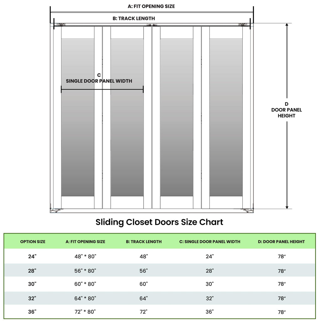 SMARTSTANDARD Bifold Doors, Mirror Closet Doors for 24''（12" x2） x 80" with Sliding Hardware Kit Set, Interior Bi Fold Door for Closet, Easy Install, MDF, White