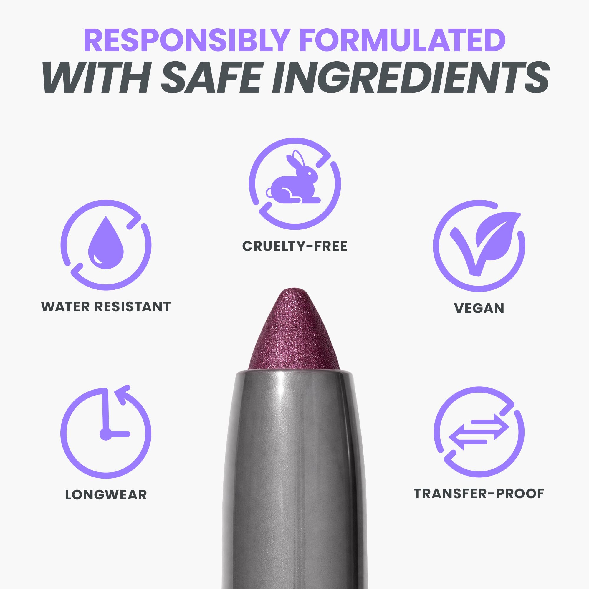 Wonderskin IYKYK Eyeshadow Stick - Longwear Eye Shadow Sticks, Budge-Proof and Waterproof Shimmer Eyeshadow Stick with Built-in Sharpener (Ash)