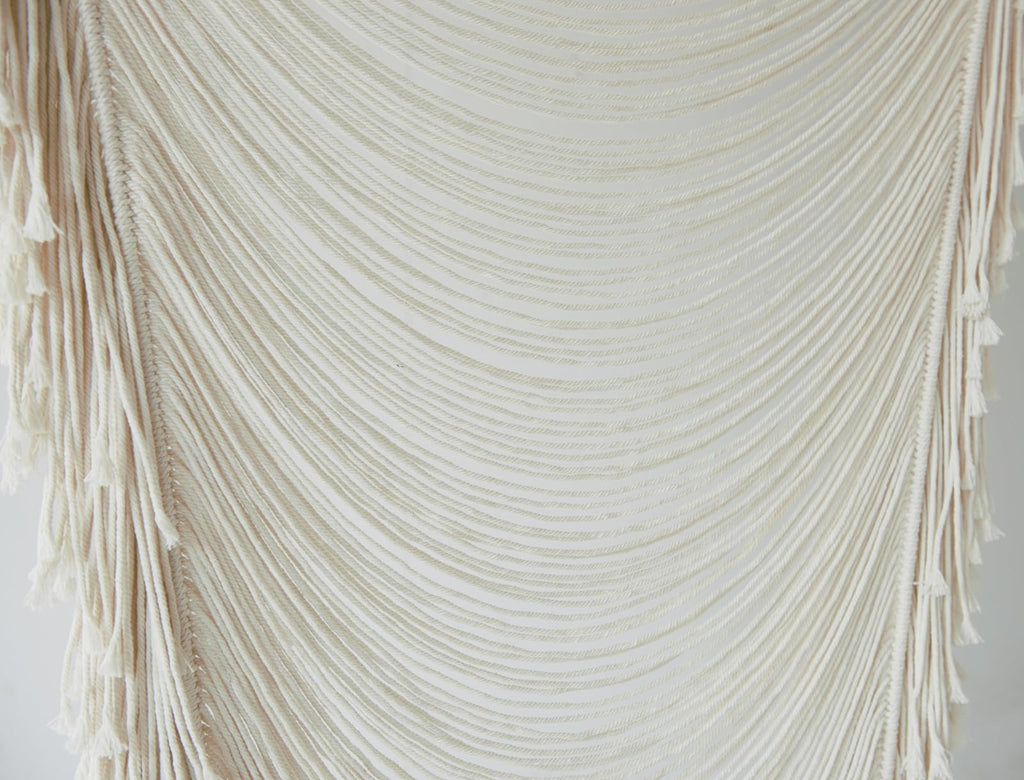 Flber Macrame Curtain Window Macrame Room Divider Doorway Curtain Boho Macrame Wall Hanging Living Room Bedroom Decor 42" W x 75" H