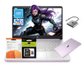 HP 14 Laptop, Quad-Core (Beat i3) 16GB RAM 256GB Storage(128GB UFS + 128GB SD Card) 1-Year Office 365 Copilot AI Computer for Student Study Back to School Win11 w/GM Accessory