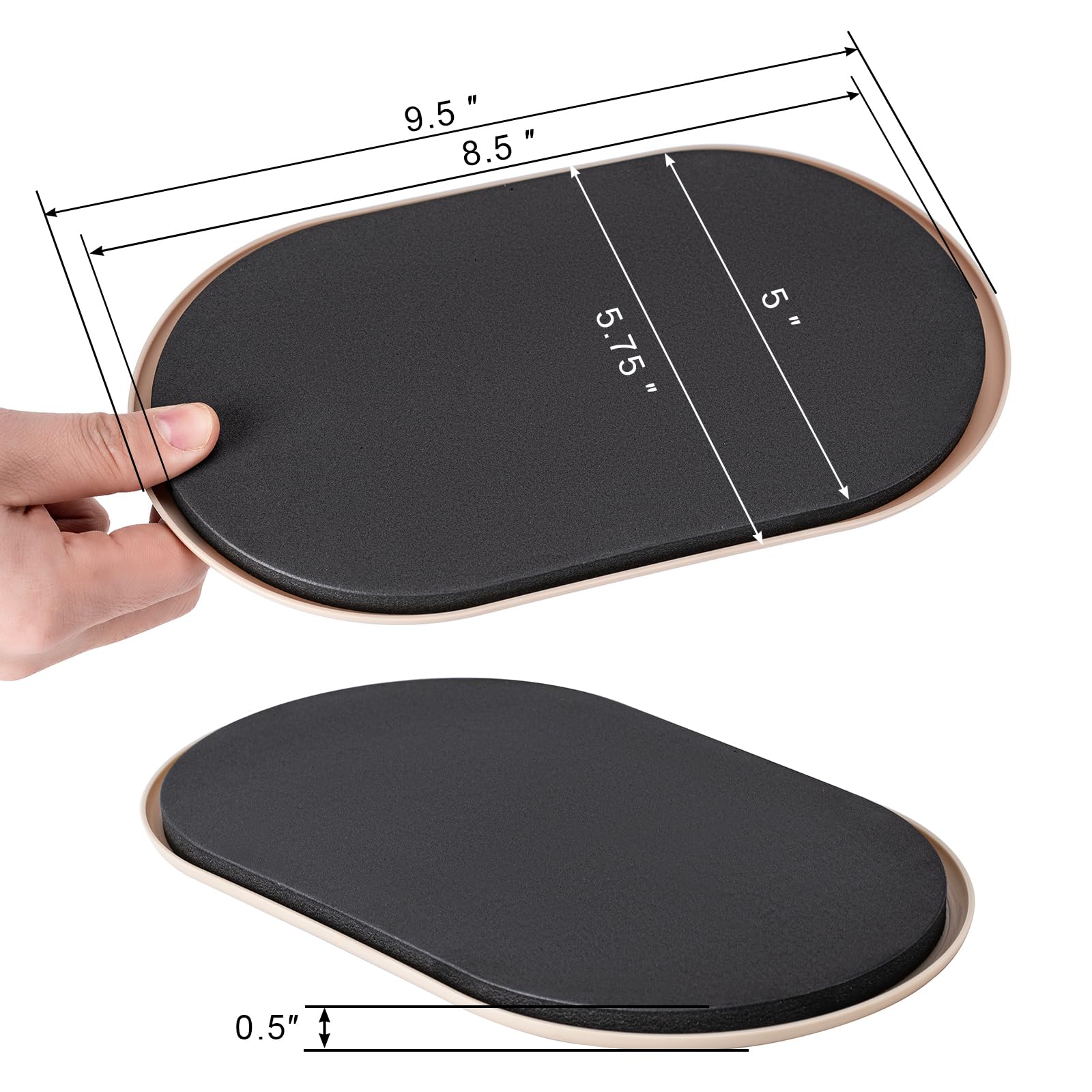 Furniture Sliders, Furniture Sliders Pads for Hardwood Floors, Chair Legs Floors Protectors, Reusable Round Glides Glider, Heavy Duty Furniture Movers Sliders (8 Pcs, 3 1/2inch，Coffee)