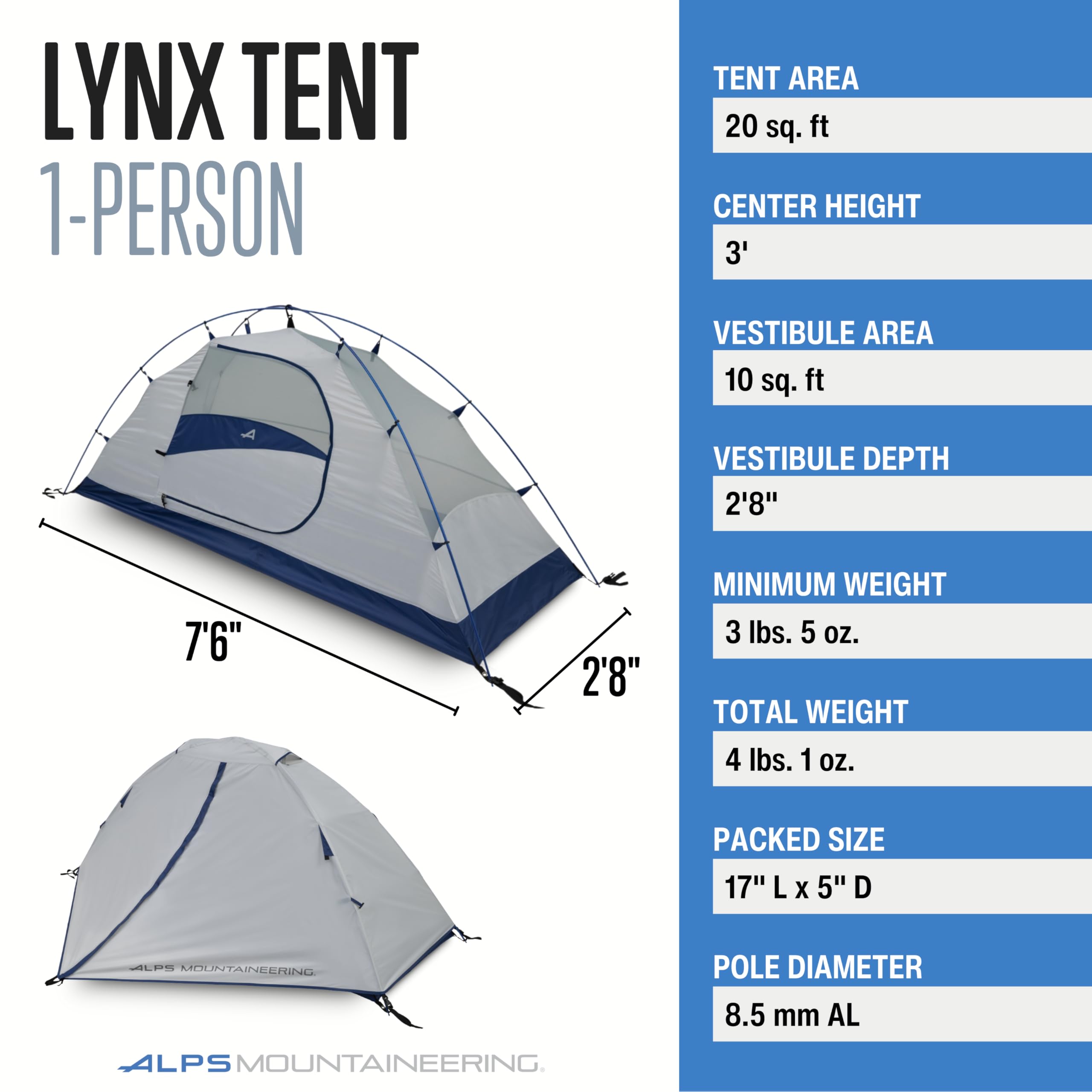 ALPS Mountaineering Backpacking-Tents Lynx 1
