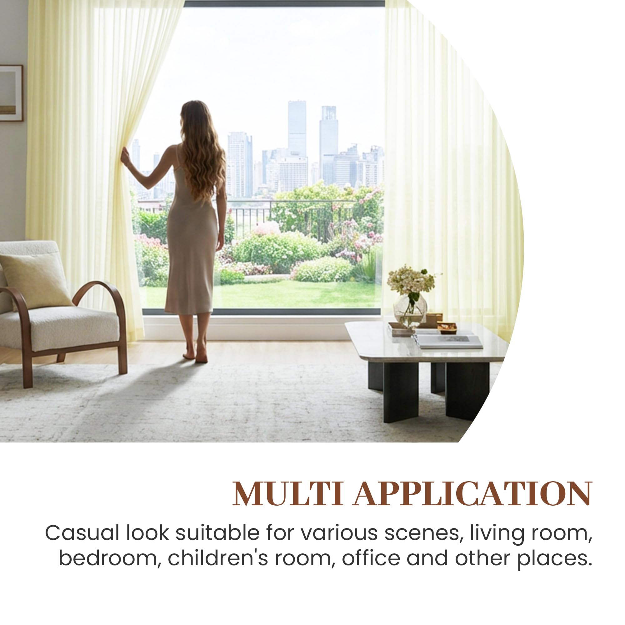 Dreaming Casa Solid Sheer Curtains 84 Inches Long Grey Rod Pocket Voile Draperies for Bedroom Living Room, 2 Panels, Each 42" W x 84" L